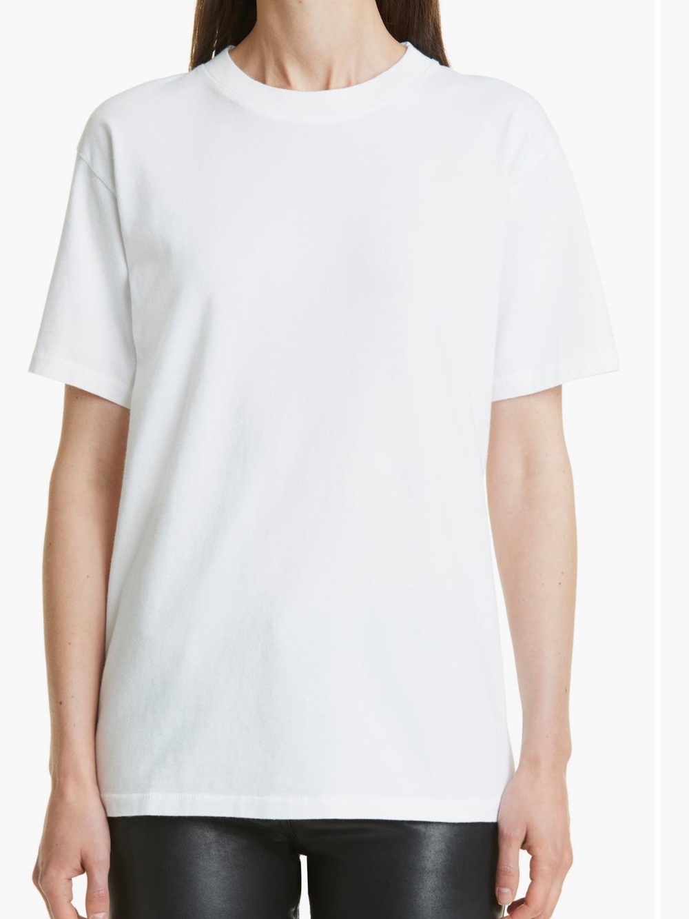 Anine Bing White Relaxed Crewneck Tee